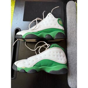 Air Jordan 13 Retro TD Lucky Green High Tops Size 1.5 Youth GUC